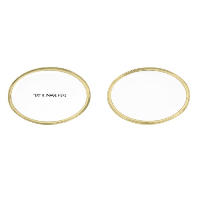 Create Your Own white Cufflinks (Front)