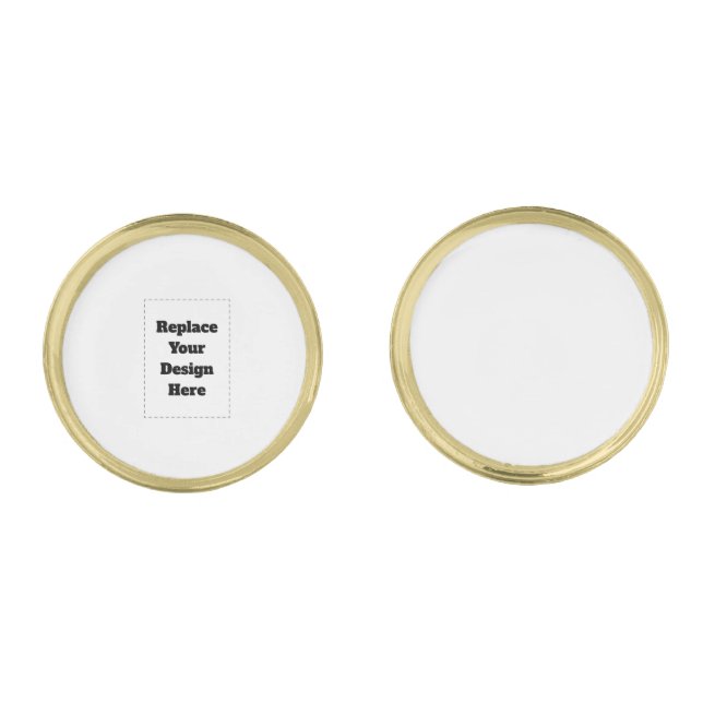 Create Your Own white  Cufflinks (Front)
