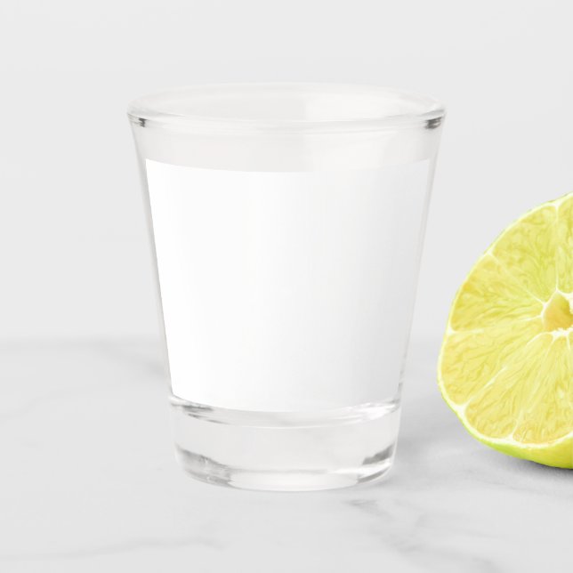 Create Your Own White Custom Shot Glass (Front)