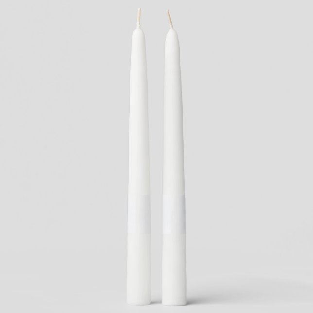 Create Your Own White Custom Taper Candle (Back)