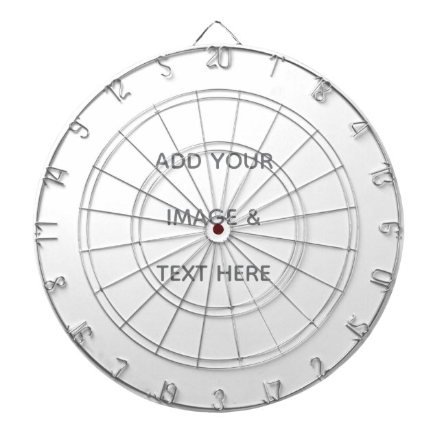 Create Your Own white  Dart Board (Front)