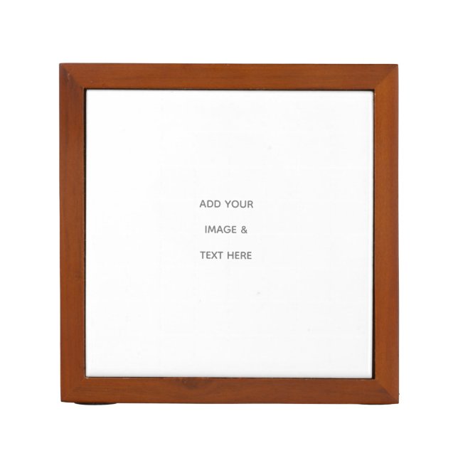Create Your Own white  Desk Organizer (Front)
