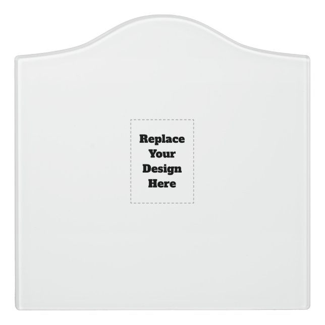 Create Your Own white  Door Sign (Large Crest Front)