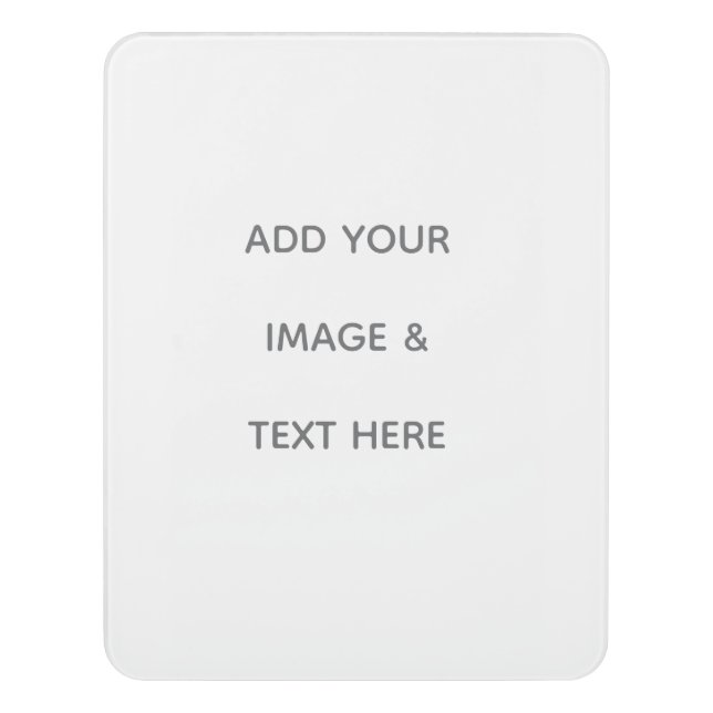Create Your Own white  Door Sign (Contemporary Vert)