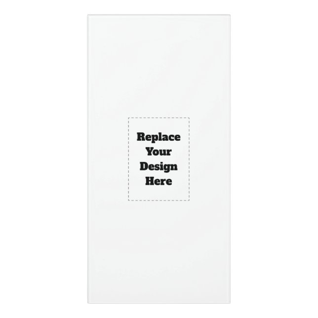 Create Your Own white  Door Sign (Classic Front Vert)