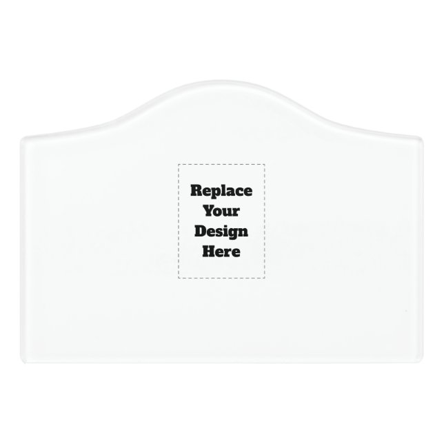 Create Your Own white  Door Sign (Small Crest Front)