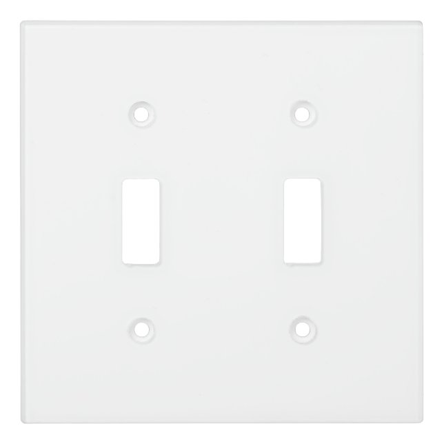 Create your own white Double Toggle Light Switch Cover (Front)