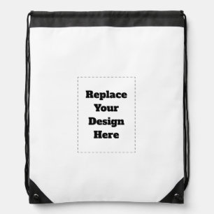 Create Your Own white  Drawstring Bag