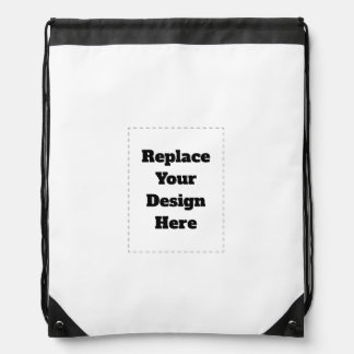 Create Your Own white  Drawstring Bag