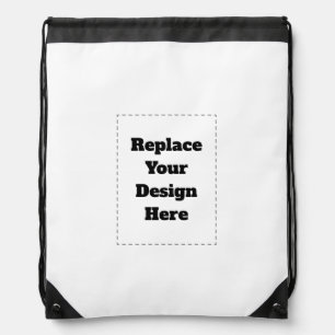 Create Your Own white  Drawstring Bag