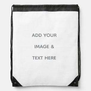 Create Your Own white  Drawstring Bag
