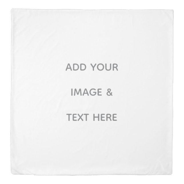 Create Your Own white  Duvet Cover (Front)