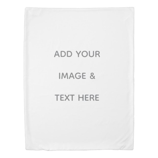 Create Your Own white  Duvet Cover (Front)