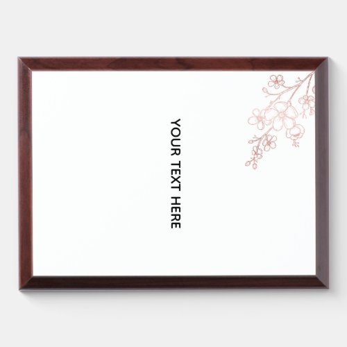 Create Your Own White Elegant Award Plaque