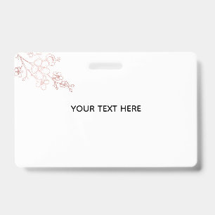 Create Your Own White Elegant Badge