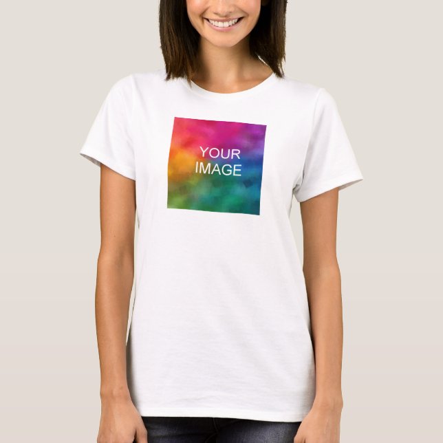 Create Your Own White Elegant Modern Template T-Shirt (Front)