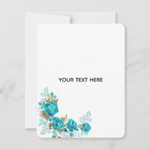 Create Your Own White Elegant Note Card