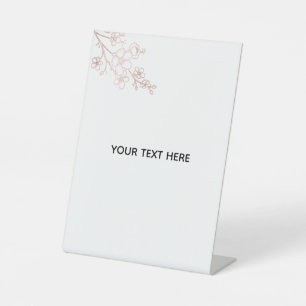 Create Your Own White Elegant Pedestal Sign