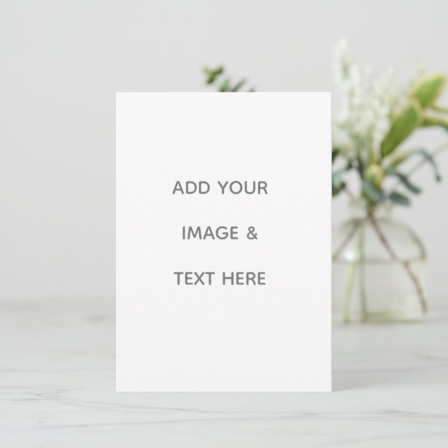 Create Your Own white  Enclosure Card (Standing Front)