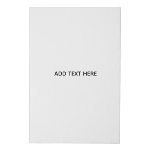 Create Your Own White  Faux Canvas Print