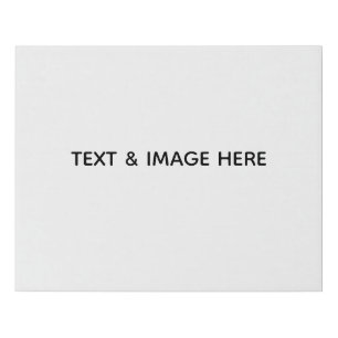 Create Your Own white Faux Canvas Print