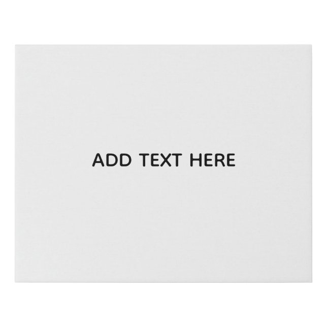 Create Your Own White  Faux Canvas Print (Front)