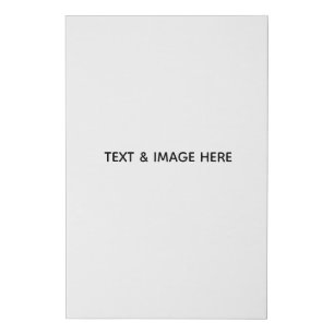 Create Your Own white Faux Canvas Print