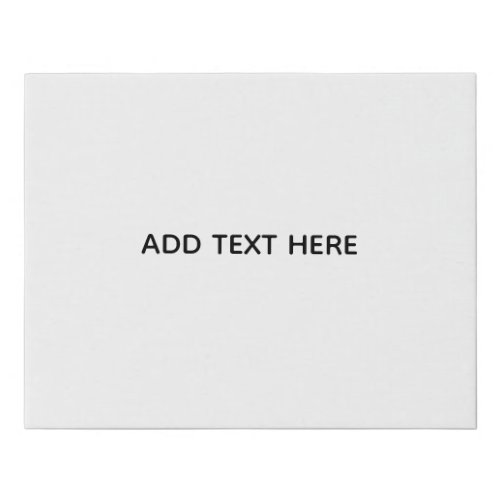 Create Your Own White  Faux Canvas Print