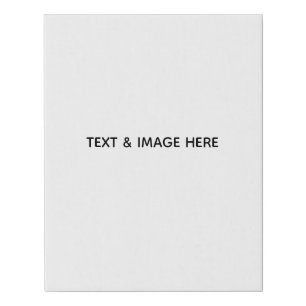 Create Your Own white Faux Canvas Print