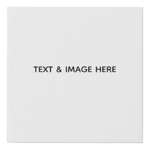 Create Your Own white Faux Canvas Print