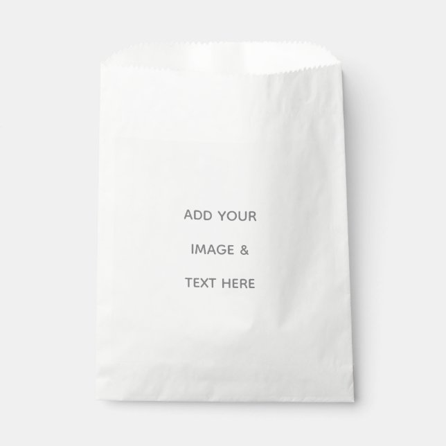 Create Your Own white  Favor Bag (Front)