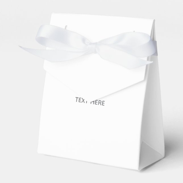 Create Your Own white  Favor Boxes (Front Side)