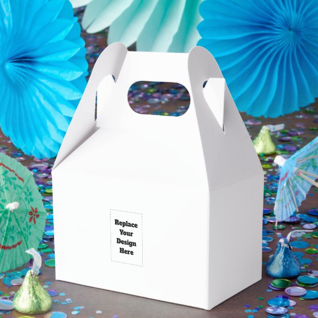 Create Your Own white  Favor Boxes (Party)