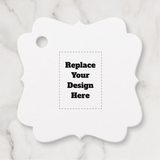 Create Your Own white  Favor Tags (Front)