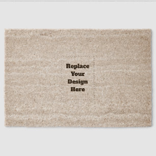 Create Your Own white  Fiber Doormat