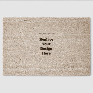 Create Your Own white  Fiber Doormat