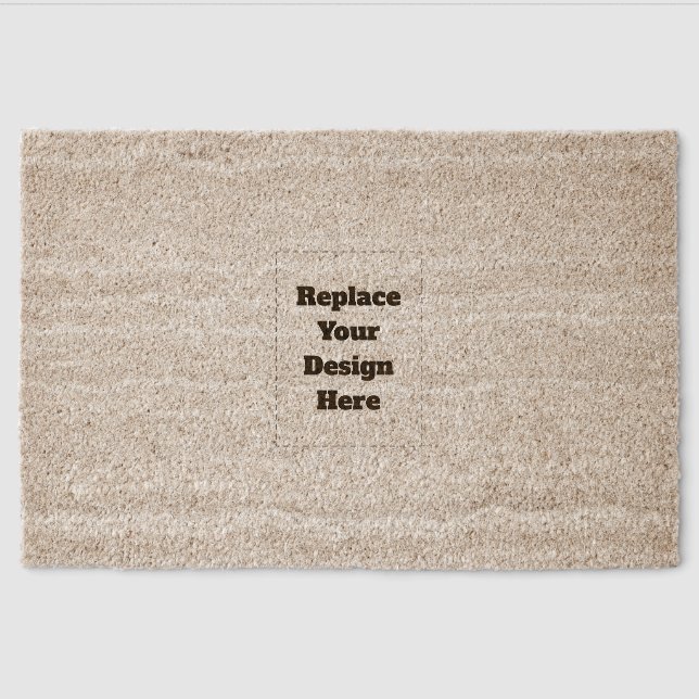 Create Your Own white  Fiber Doormat (Front)
