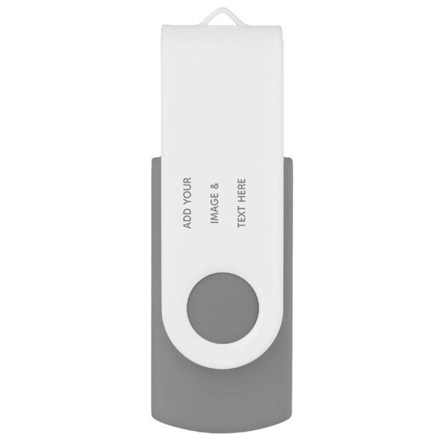 Create Your Own white  Flash Drive (Front Vertical)