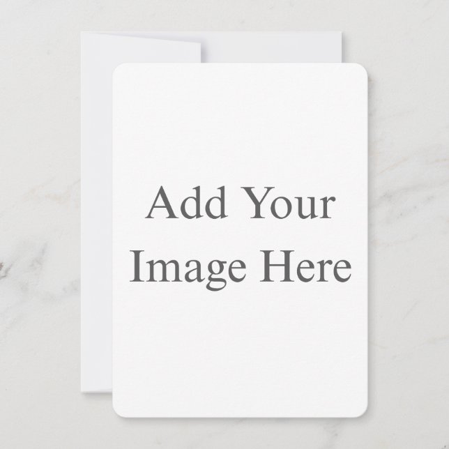 Create Your Own white Flat Save The Date Card (Front)