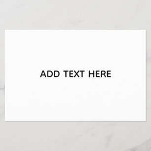 Create Your Own White  Flyer