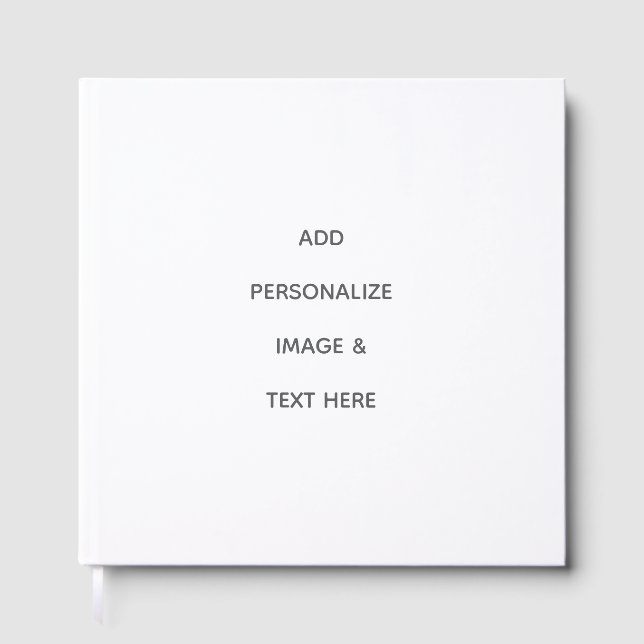 Create Your Own white Foil Guest Book (Front)