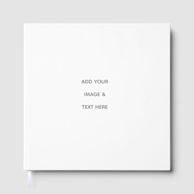 Create Your Own white  Foil Guest Book (Front)