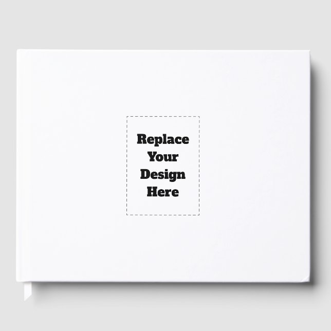 Create Your Own white  Foil Guest Book (Front)