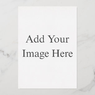 Create Your Own white  Foil Invitation