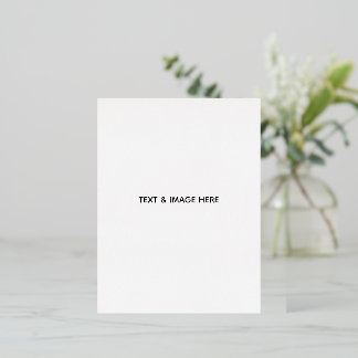 Create Your Own white Foil Invitation Postcard
