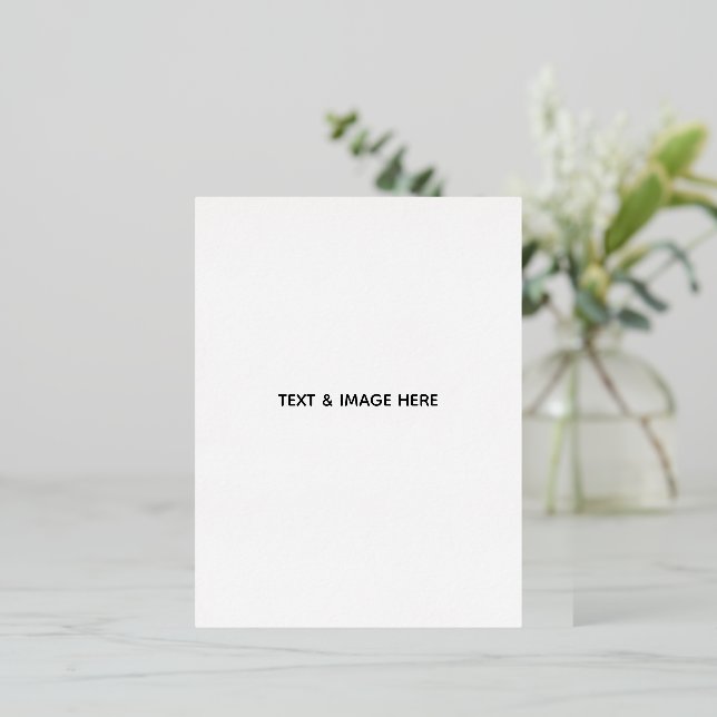 Create Your Own white Foil Invitation Postcard (Standing Front)