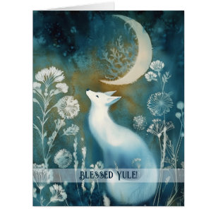 Create Your Own White Fox Moon Winter Solstice Cards