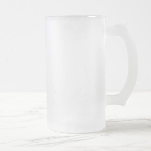  Create your own white Frosted Glass Beer Mug (Right)