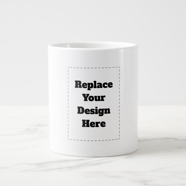 Create Your Own white  Giant Coffee Mug (Front)