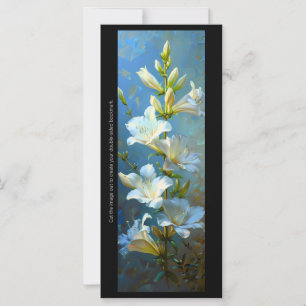 Create Your Own White Gladiolus Bookmark Card
